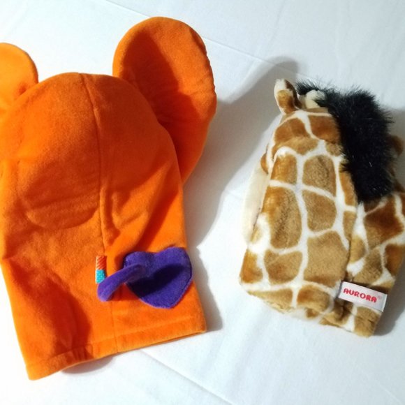 Gymboree Elephant Puppet VGUC+, Aurora Giraffe Puppet VGUC. - Picture 4 of 4